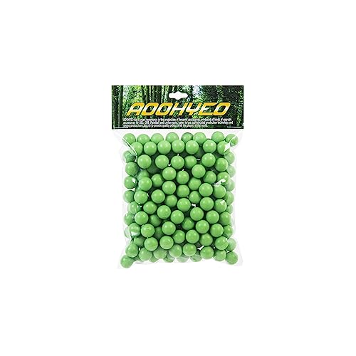 AOOHYEO Reusable Rubber Paintballs 200X.50 Cal - Indoor Shooting Training Outdoor Self-Defense Balls 0.50 Caliber Solid Soft Recycle Paint Balls