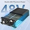 J&D 48V Phantom Power Supply, 1-Channel Design with Adapter, Compatible with Any Condenser Microphones, Ideal for Professional Music Recording and Studio Use, Black #3