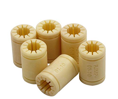 Lysee 3D Printer Parts & Accessories - 200pcs/lot 3D Printer Solid Plasticr Bearing ID 6/8/10/12mm Shaft Igus Drylin RJMP-01-06 RJMP-01-08 RJMP-01-10 RJMP-01-12 - (Size: RJMP-01-12)