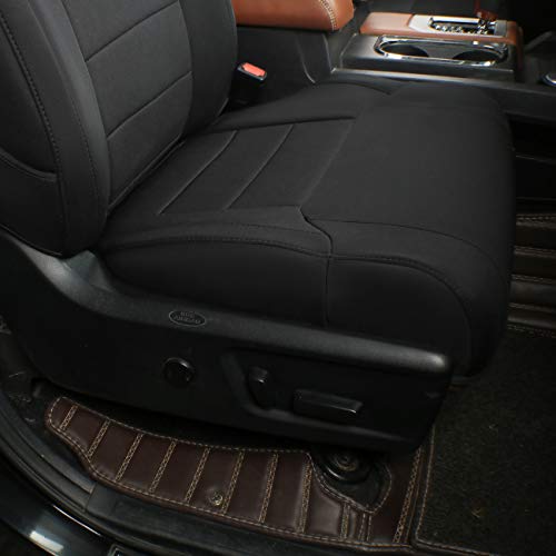 Ekr Custom Fit Neoprene Car Seat Covers For Select Toyota Tundra Crewmax 2014 2015 2016 2017 2018 2019 2020 2021 - Neoprene (Black) #TOP1