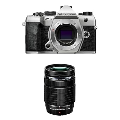 Bundle of OM SYSTEM OM-5 Mark II Body Silver Compact Light Weight Weather Sealed 4K Video Camera Best for Outdoor Travel + M.Zuiko Digital ED 40-150mm F4.0 PRO Compact Powerful Zoom