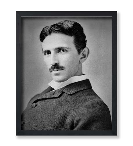 Poster Master Vintage Nikola Tesla Poster - Retro Portrait Print - Electrical Engineer Art - Scientist Art - Gift for Men & Women - Decor for Living Room, Bedroom or Dorm - 8x10 UNFRAMED Wall Art