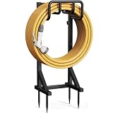Garden Hose Holder Stand, Freestanding Heavy Duty Metal...