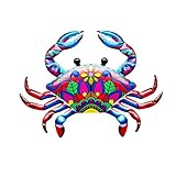 Crab Wall Decor Metal Crabs Decorations,Wall Decor Coastal Sculptures Metal Crab Bar Wall Art Decor for Home, Outdoor Wall, Home Door, Window, Ocean Theme Room
