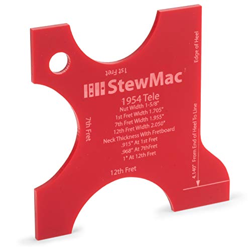 StewMac Neck Shaping Templates for Electric Guitar, for 1954 Tele Neck Profile