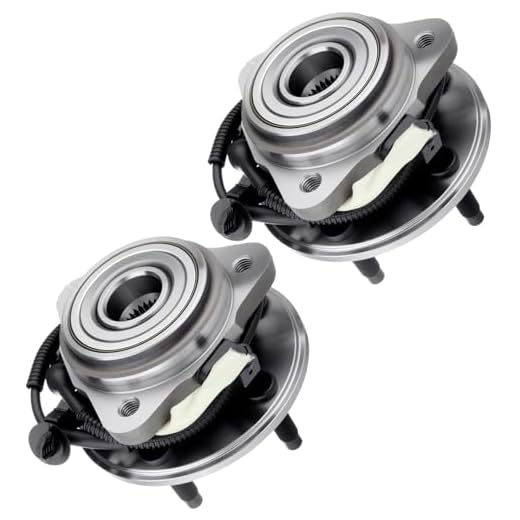 ECCPP New Front Wheel Hub Bearing Assembly 515003 fit for Ford Explorer (Sport Trac) Ranger, Mercury Mountaineer, Mazda B3000 B4000 4WD w/ABS 5 Lug 3 Flange Bolt 2pcs
