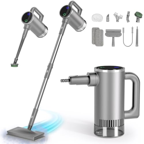 11-in-1 Steam Mop - Detachable Handheld Steam Cleaner with 380mL Tank, 260℉ Floor Steamer for