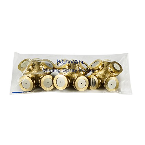 Kuwan 4 Piece 1/2" Brass Misting Spray Nozzle 4 Holes Garden Sprinklers Irrigation Connector Fitting External Thread Water Pipe #TOP2