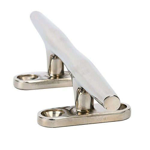 Amarine Made Set Of 2 Stainless Steel Open Base Cleat-8 Inch Boat Cleats,Rope Cleat,Boat Dock Cleats - Ideal For Marine, Deck,Nautical Decor,Cabinet Pull/Towel Hook/Coat Hanger #TOP3