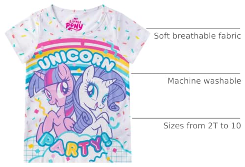 Image of My Little Pony Girls 3 Pack Short Sleeve T-Shirt for Big Kids