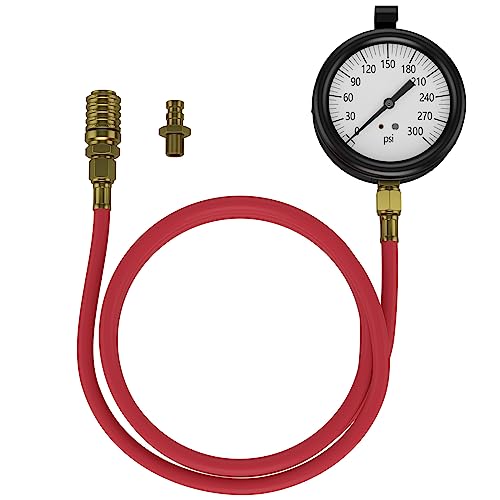 Moker Tu-32-20 Compuchek Fuel Pressure Test Gauges,0-300 Psi,Fits Cummins Diesel Engines And Other Diesel Engines Fitted With Compuchek Test Ports,Six-Foot Hose Allows For Road Testing #TOP4