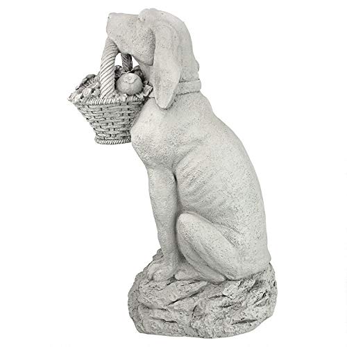 Design Toscano Eu1379 Man's Best Friend Basket Dog Statue, 19 Inch, Two Tone Stone #TOP15