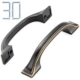 KOOFIZO 30 Pack 3 Inch Oil Rubbed Bronze Kitchen Cabinet Pulls Rubbed Bronze Cabinet Handles Bronze Cabinet Hardware for Kitchen Cabinets 1958 Drawer Dresser Cupboard Bedroom