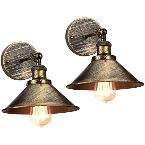 iDEGU 2 piezas Lámpara de Pared Industrial Cover