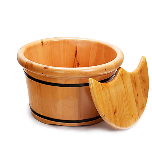 Baño de pies de madera para pedicura 25cm con tapa