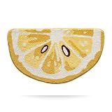 Picture of Cute Fruit Bath Mat Cartoon Floor Mats, Non Slip Bathroom Rugs Extra Absorbent Soft Bath Rug, Machine Washable Dryable, Bathtub Carpet Shower Mat Indoor Door Mat (M, Lemon Slice)