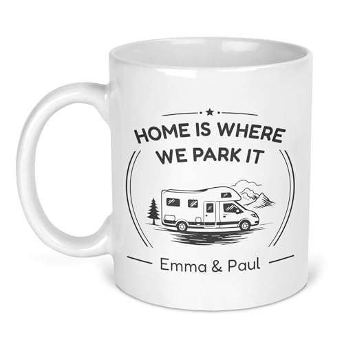 Chicken Craft Personalised Motorhome Mug with Name - Home is...