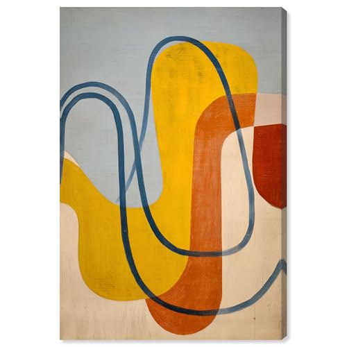 Mustard Flow I Canvas Print Modern Wall Decor by Art Remedy, Gallery Wrapped, 24 x 36