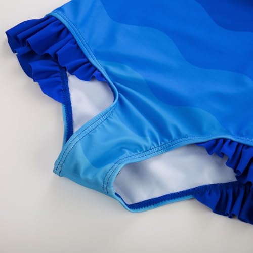 Image of GRACE KARIN Girls One-Piece Swimsuits Size 6 Long Sleeve Bathing Suits Swim Beach wear