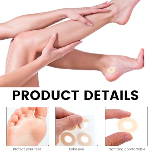 Image of 90 Pcs Corn Cushions for Feet, Corn Pads for Feet, Latex Sponge Foot Callus Pads, Self-Adhesive Foot Care, Corns Protectors and Reduce Friction
