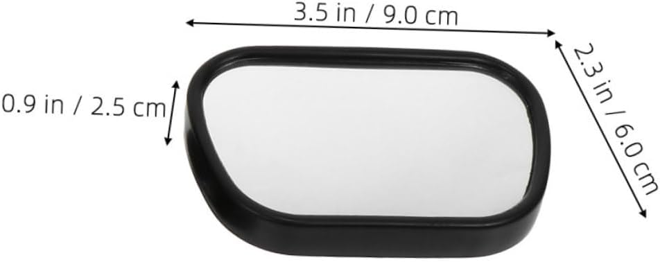 Generic 2pcs Rearview Mirror for Car Interior Backseat Observation, 360° Rotatable Shatterproof Mirror with Anti-vibration Feature for Rear-facing Car Seats