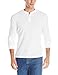 Oxford NY Men's Waffle Henley, White, Large