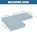 H.VERSAILTEX Sectional Couch Covers 3 Pieces Sofa Seat Cushion Covers L Shape Separate Cushion Couch Chaise Cover for Both Left/Right Sectional Couch (Seat Only: 1 Chaise + 2 Sofa, Grey)