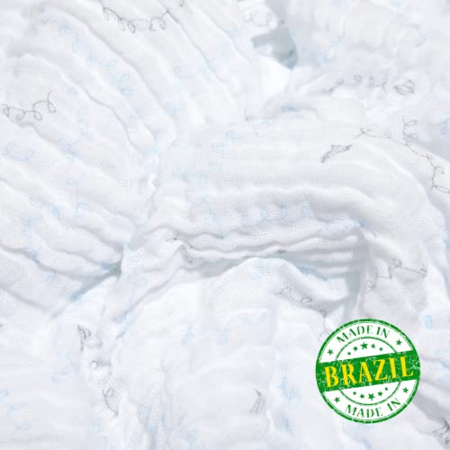 PAPI DESDE 1974 Cueiro Swaddle Soft Bamboo Mami Contem 03 Unidades Papi Textil Azul 1.20M X 1.20M Pa