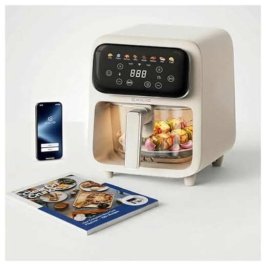 Kilig Nexa Core 4L 100% Toxin-Free Air Fryer | Exclusive StepChef Feature | Borosilicate Glass Basket | 8 Indian Presets |1800W Top & Bottom Heating | App Control | Wi-Fi Enabled Smart Air Fryer