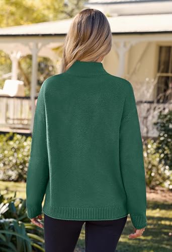 Image of MEROKEETY Women's Turtleneck Long Sleeve Sweater 2025 Fall Cozy Knit Loose Casual Trendy Pullover Tops Winter Clothes