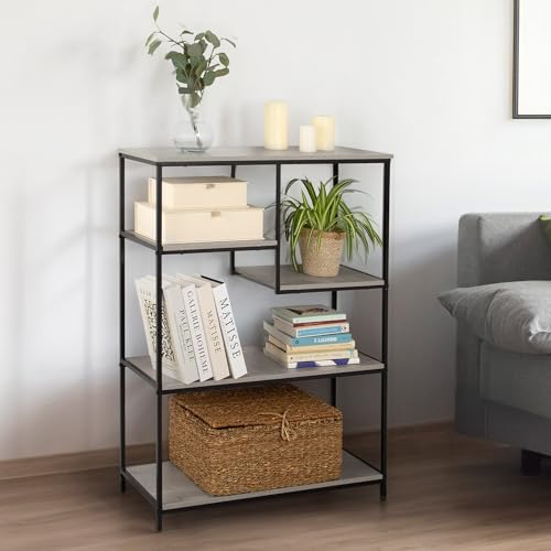 Étagère asymétrique en acier et MDF pour salon moderne - 3