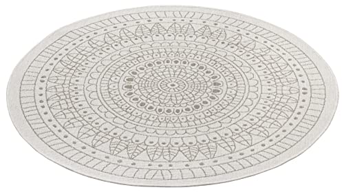 Tapis Rond Mandala Réversible Imperméable 100 cm Hanse Home