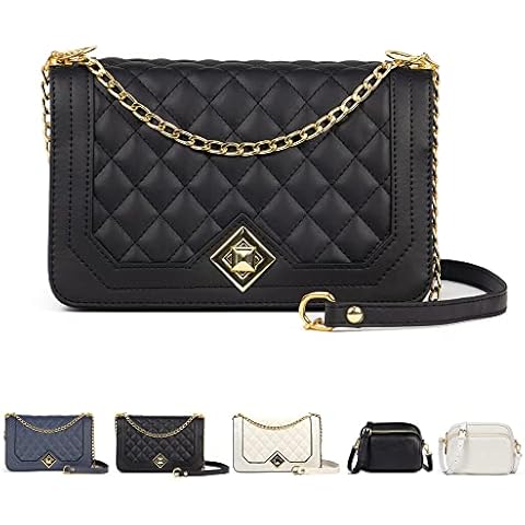 Wylhxyqq Leather Crossbody Bag Purse for Women,Travel Bag, Genuine Leather Handbag,leather handbag,shoulder bag (PU material black) Cover