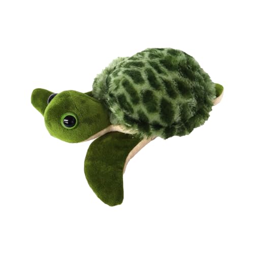 The Petting Zoo Sea Turtle Stuffed Animal Plushie Slap Bracelet, Gifts for Kids, Slapstix Sealife Animals, Green Sea Turtle Plush Toy 10 Inches
