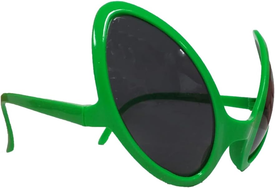 Plastic Space Alien Eyes Green Novelty Glasses