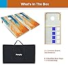 41olsmfnh L - Professional Cornhole Boards - Solid Wood Cornhole Board Games Sets, Portable Bean Bag Toss Game for Tailgate, Outdoor, Backyard, Includes 8 Bean Bags and Carrying Bag