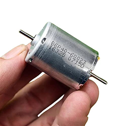 Pangyoo PYouo-DC Motor 370-16328 Micro Moteur, DC 6V-12V 3100-630 0RPM, Arbre à Double Sortie DC Moteur, Pinceau Carbone Grand Couple Longue durée de Vie Cover