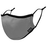 [DaLaCa] マスク 繰り返し 洗える メッシュ生地【アウトドアメーカーの呼吸がしやすい2WAYマスク】 選べる8色！ (1枚入, グレー)