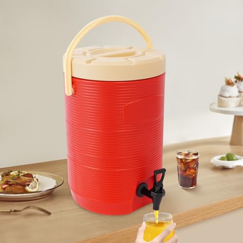 ROGONPDK Calentador de cubo aislado de 17 litros con tapa, recipiente aislante de acero inoxidable con grifo, dispensador de bebidas calientes y frías, recipiente térmico, dispensador de bebidas, para - imagen 6