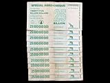 10 Zimbabwe 25 Billion Dollar Agro Cheque Bill Banknote Money - Pre Trillion