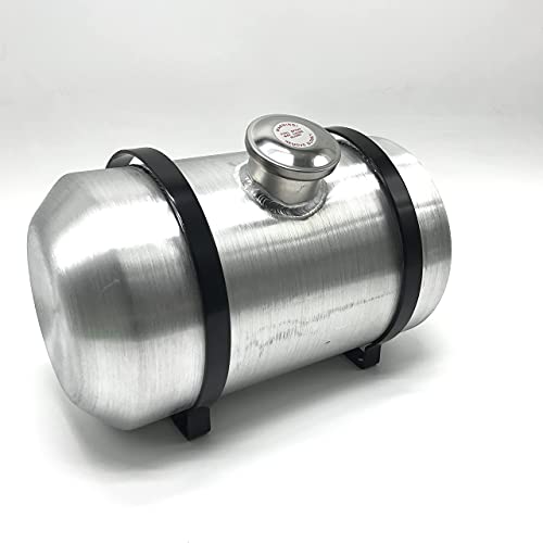 JSD 2.9 Gallons 8 x14 Aluminum Spun Round Gas Tank Fuel Cell Tank Center Fill 1/4 NPT Outlet