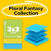 Post-it Pop-up Notes, 18 Sticky Note Pads, 3 x 3 in., School Supplies, Office Products, Accordion Sticky Notes Work with Pop-Up Note Dispenser, Floral Fantasy Collection — image 3