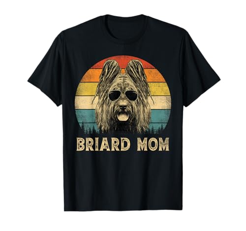 Vintage Briard Mom Dog Lovers Mother's Day T-Shirt