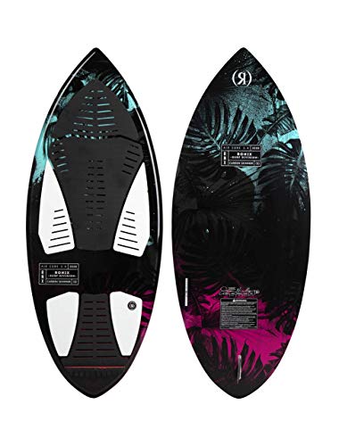 Ronix Women's Carbon Air Core 3 Skimmer Wakesurf Board, Black/Mint/Cora, 4' 4