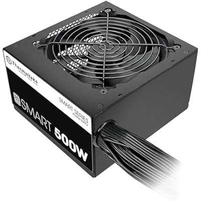 Thermaltake Smart 500W 80+ White Certified PSU, Continuous Power with 120mm Ultra Quiet Cooling Fan, ATX 12V V2.3/EPS 12V Active PFC Power Supply PS-SPD-0500NPCWUS-W