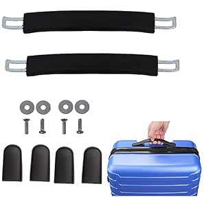 Luggage Replacement Handle Pull - 7.9 Inch Black Plastic Handle For Suitcases, Boxes, Cases (Screws Not Included)