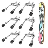 WEIGUZC 6 Packs Skateboard Wall Mount, Aluminum Skateboard Rack for Skateboard Deck Display and Storage, Space Saver Holder, Home and Garage Board Storage, Including Mounting Hardware