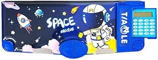CUDELLAX Plastic Multifunctional School Pencil Box with Calculator Cute Cartoon Stationary Compass Geometry Kids with Inbu... Price In India