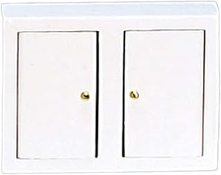 Melody Jane Dollhouse White Kitchen Wall Unit Miniature 1:12 Scale Wooden Furniture