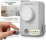 GorillaLine Max – Retractable Clothesline Indoor Outdoor, Non-Sagging Heavy Duty Clothes Drying Line, Wall Mounted Drying Rack, Air Dry Clothing, Max Tighten with GorillaGrip